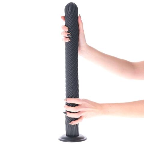 Spiralny korek analny 51 cm z przyssawką | intensywna stymulacja
