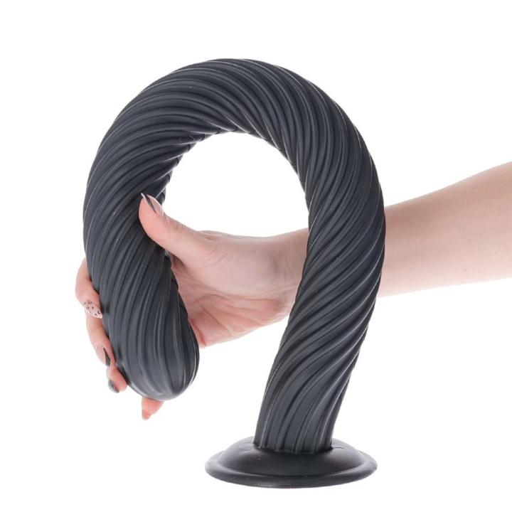 Spiralny korek analny 51 cm z przyssawką | intensywna stymulacja