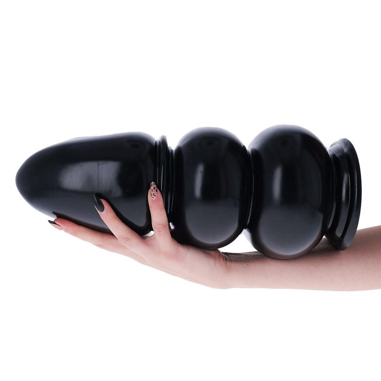 Korek analny XXL z przyssawką 35,5 cm czarny | Loris.pl