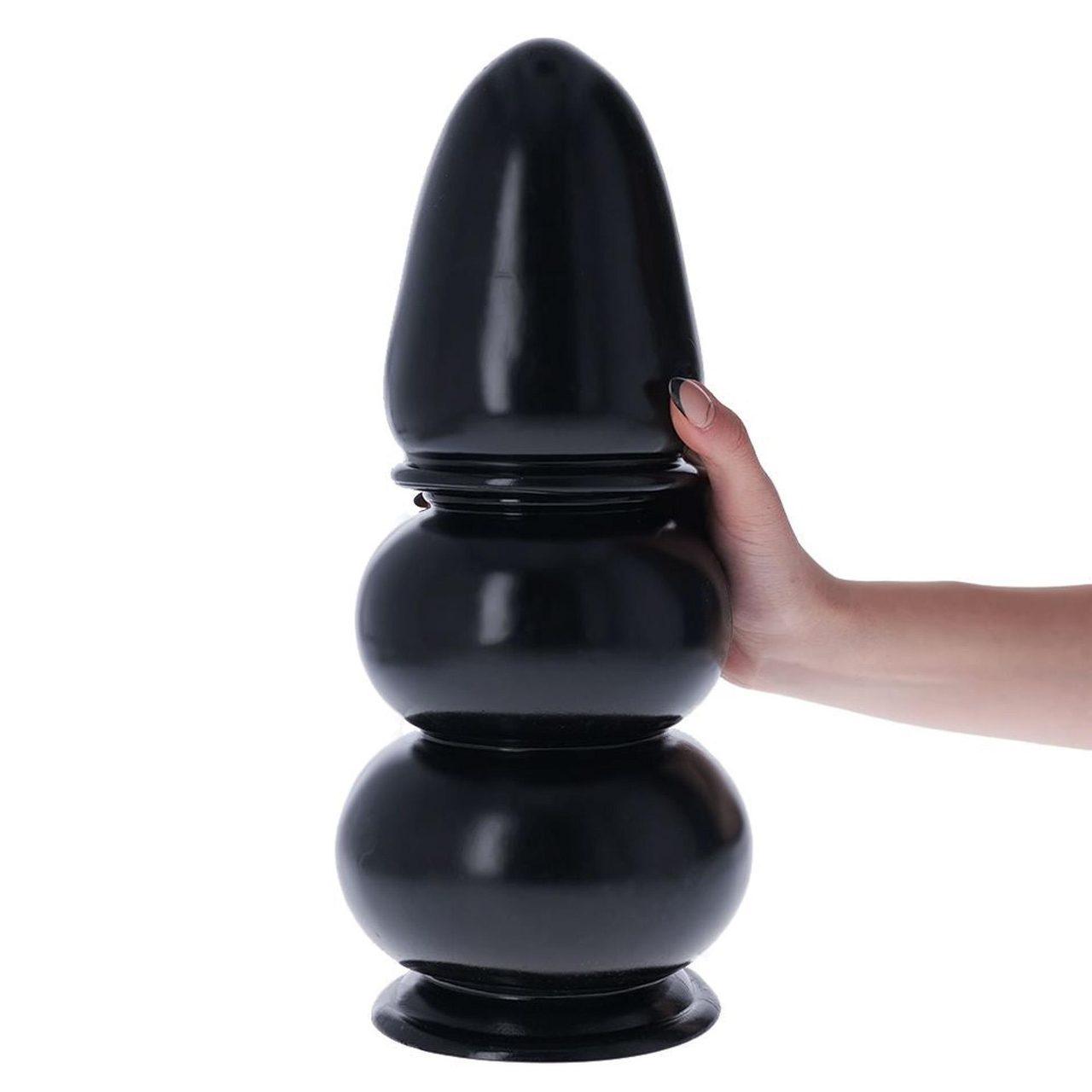 Korek analny XXL z przyssawką 35,5 cm czarny | Loris.pl