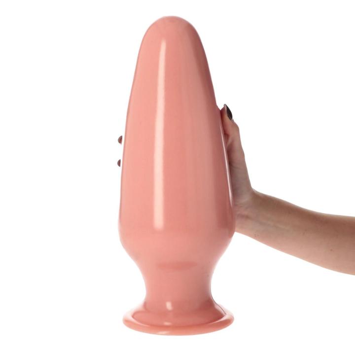 Falisty plug analny 32 cm z przyssawką - średnica do 12 cm | Loris.pl