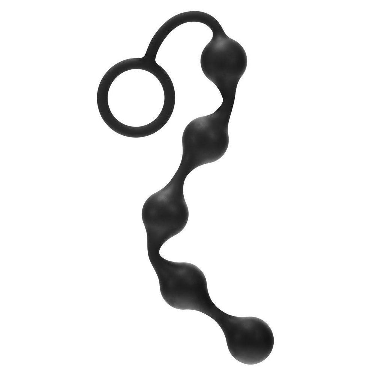 Silikonowe kulki analne 20,5 cm z uchwytem | Loris.pl