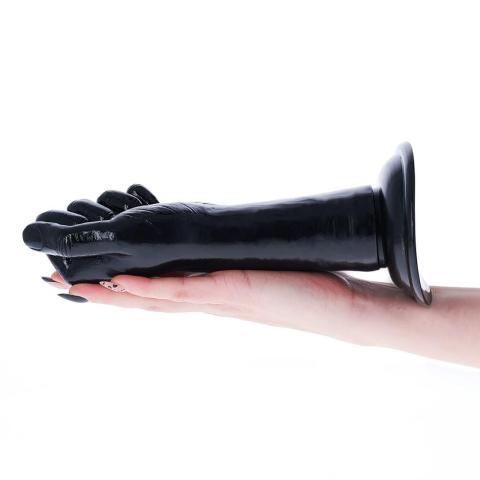 Czarna dłoń do fisting-u z przyssawką 24 cm