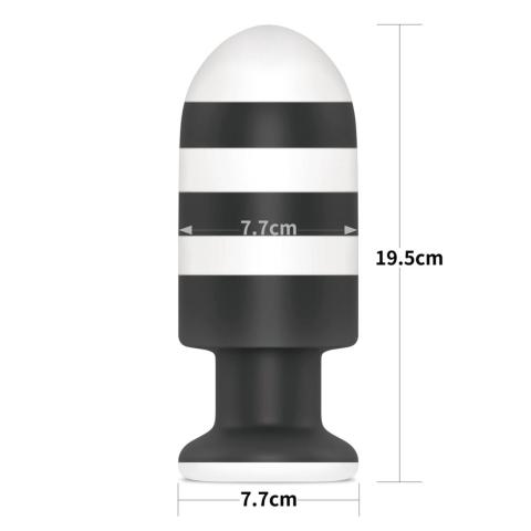 Silikonowy korek analny z przyssawką 19 cm – długi plug