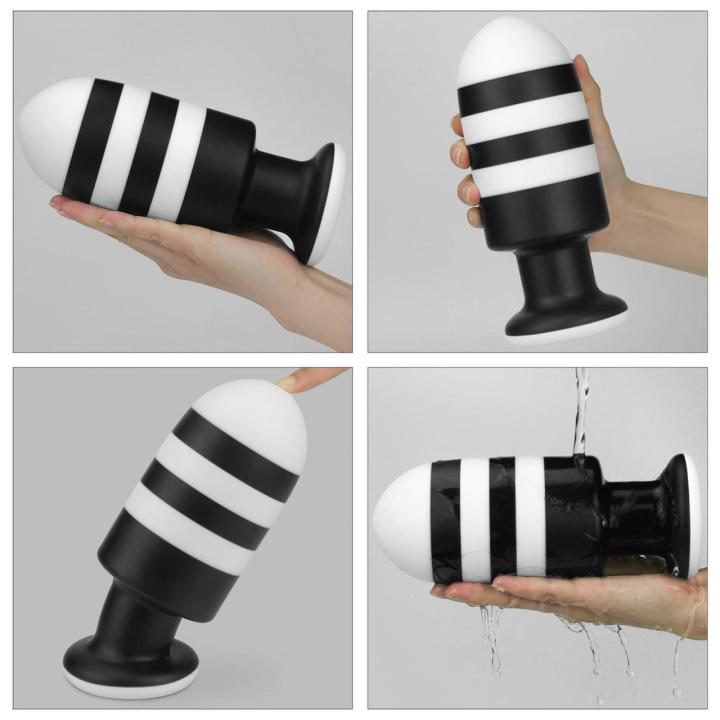 Silikonowy korek analny z przyssawką 19 cm – długi plug