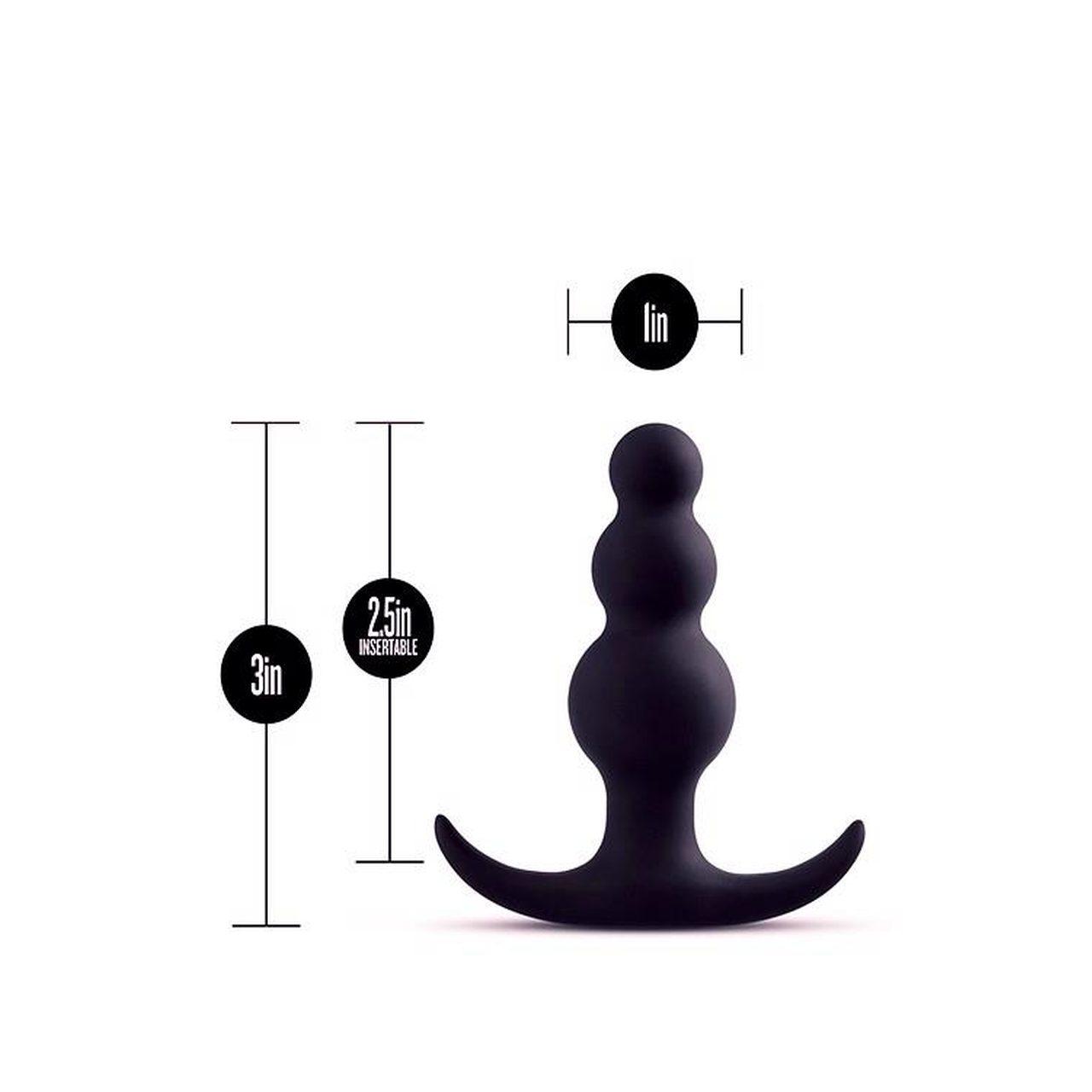 Kulkowy plug analny 7,6 cm z platynowego silikonu | Loris.pl