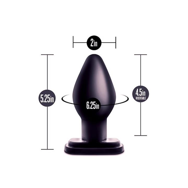 Plug analny XL czarny 13,3 cm – miękki, zwężana końcówka