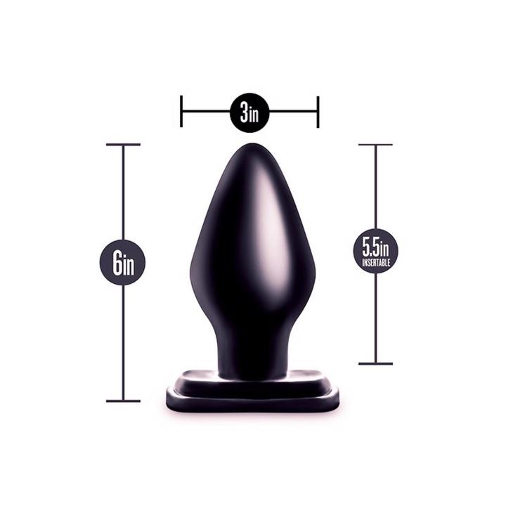 Plug analny XL czarny 13,3 cm – miękki, zwężana końcówka
