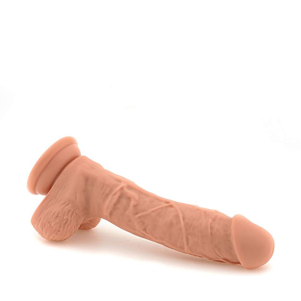 Cieliste realistyczne dildo bez wibracji wykonane z silikonu – 16 cm