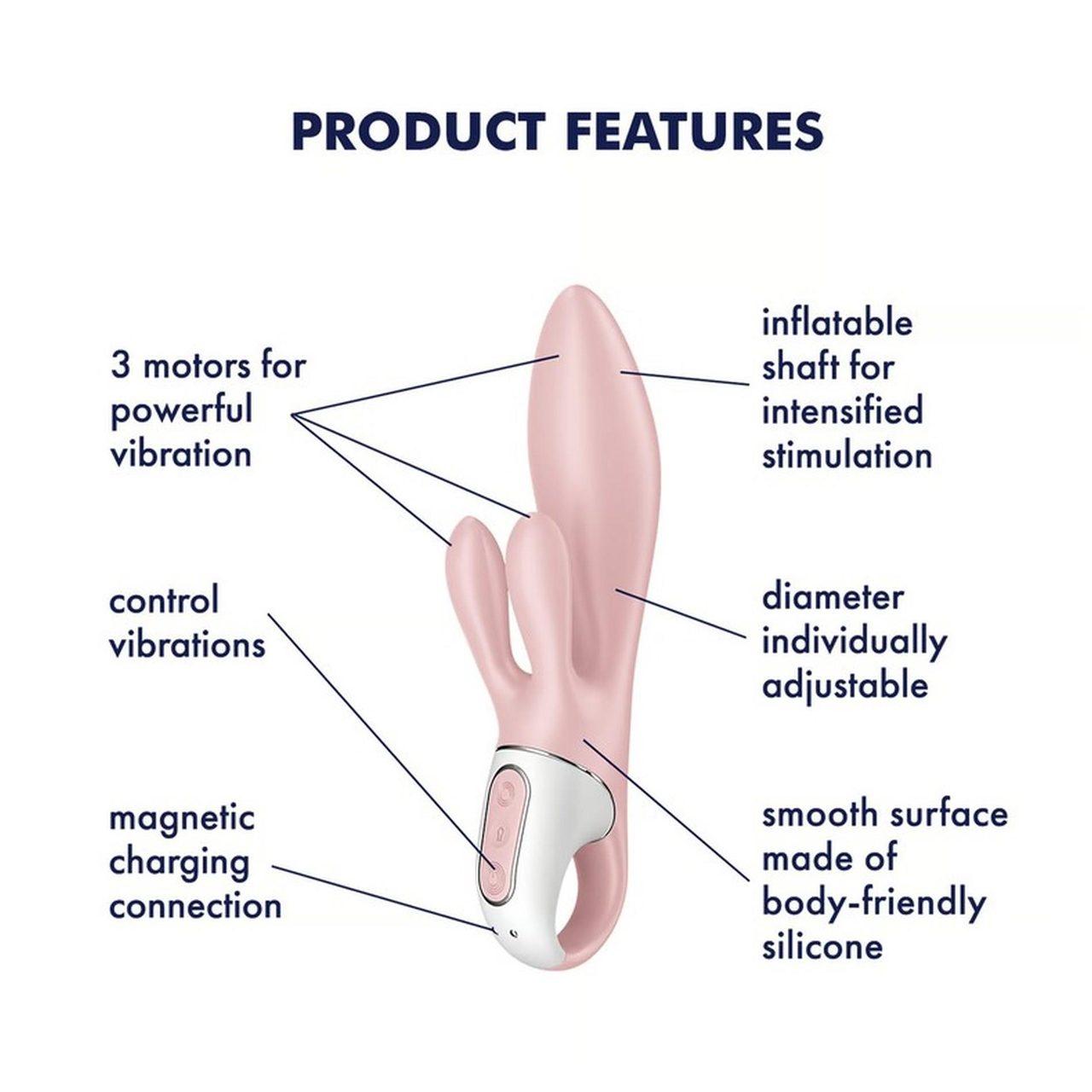 Wibrator króliczek z pompką powietrzną i 12 trybami | Loris.pl