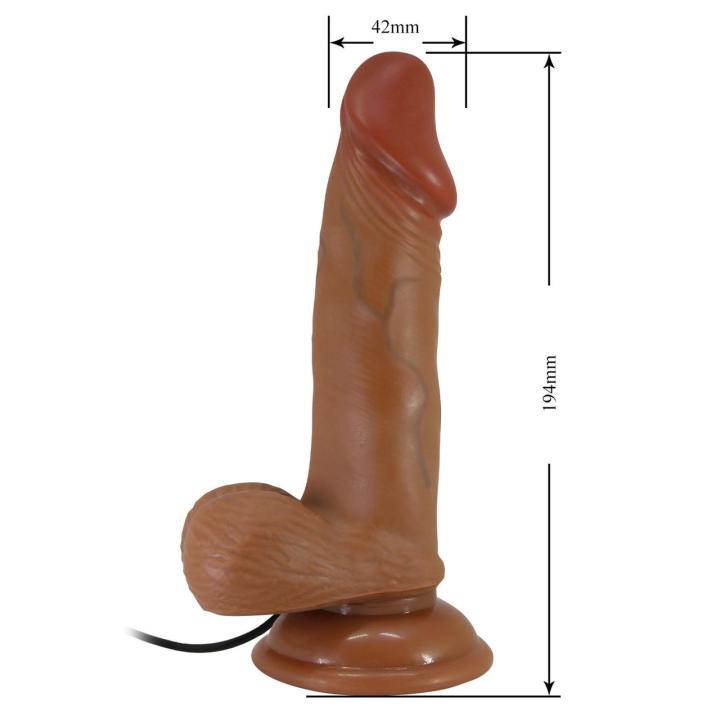 Realistyczne dildo wibrujące 19 cm do punktu G z przyssawką i pilotem