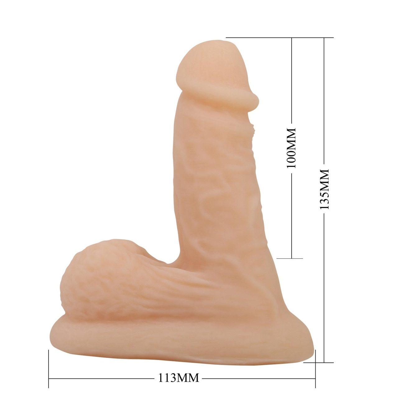Realistyczne dildo 13,3 cm z przyssawką i TPR | Loris.pl