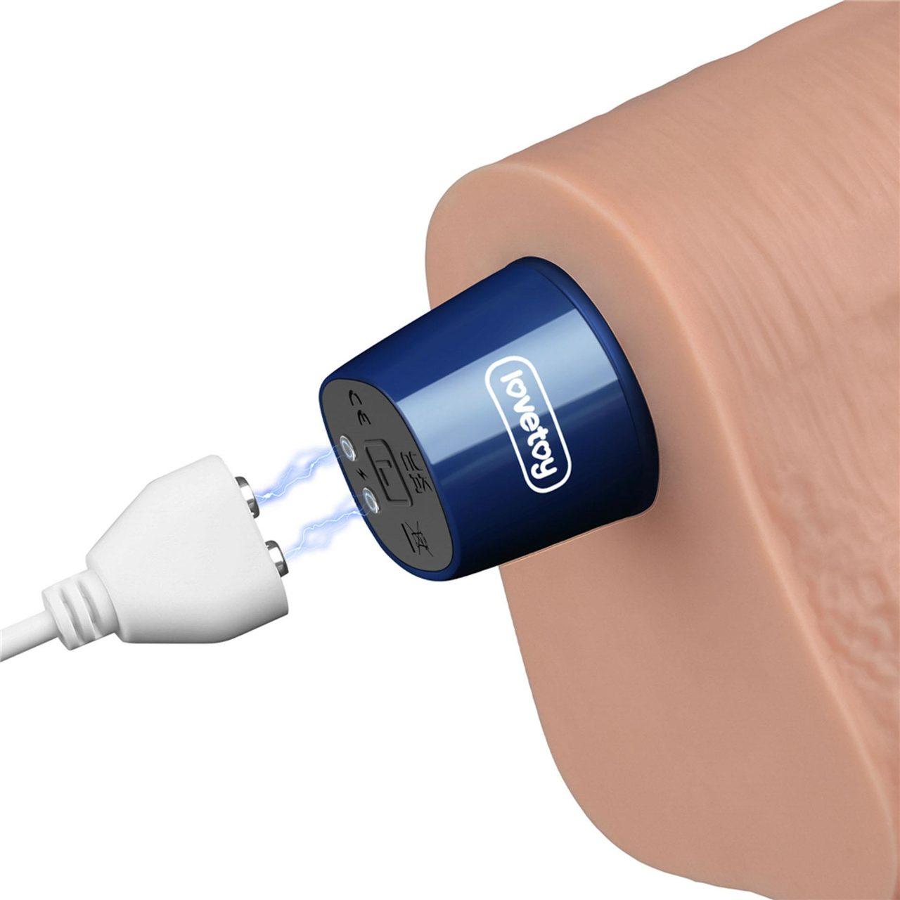 Realistyczne dildo wibracyjne 26,5 cm TPE | 10 trybów | Wodoodporne | USB