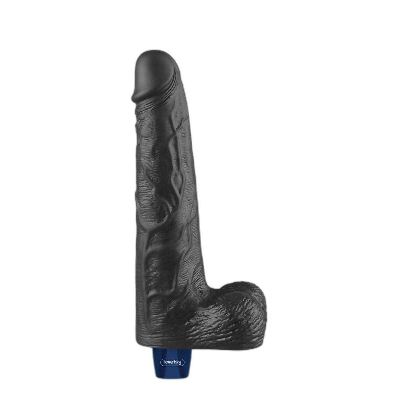 Realistyczny dildo wibrujący 25,5 cm TPE soft skin | Wodoodporny | USB