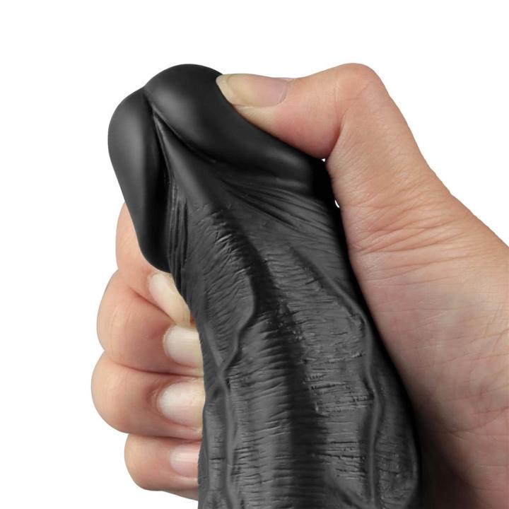 Realistyczny dildo wibrujący 25,5 cm TPE soft skin | Wodoodporny | USB