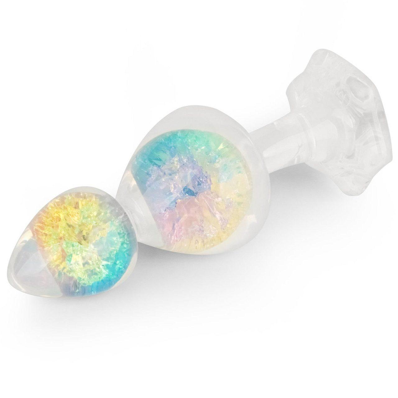 Silikonowy korek analny z podwójną szklaną kulą | Plug analny premium