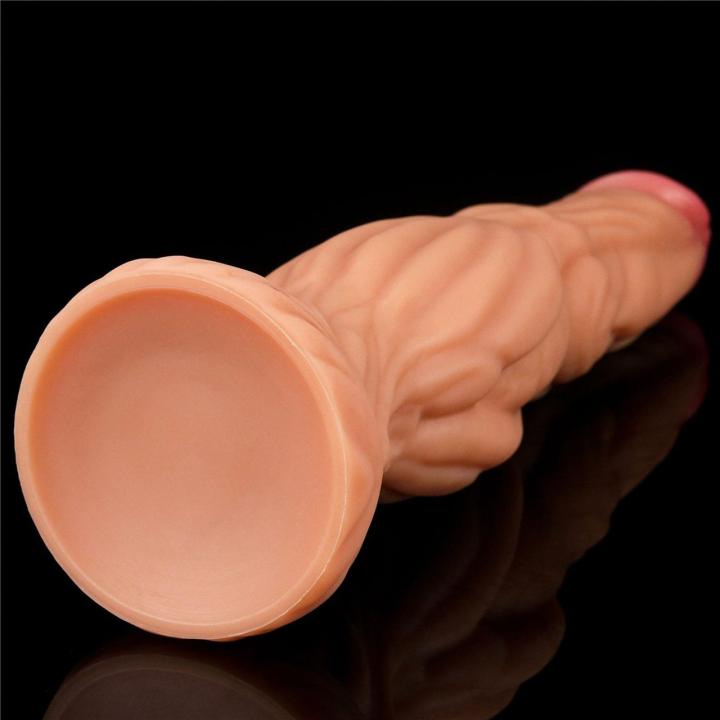 Realistyczne dildo 24 cm z przyssawką | Podwójna warstwa silikonu