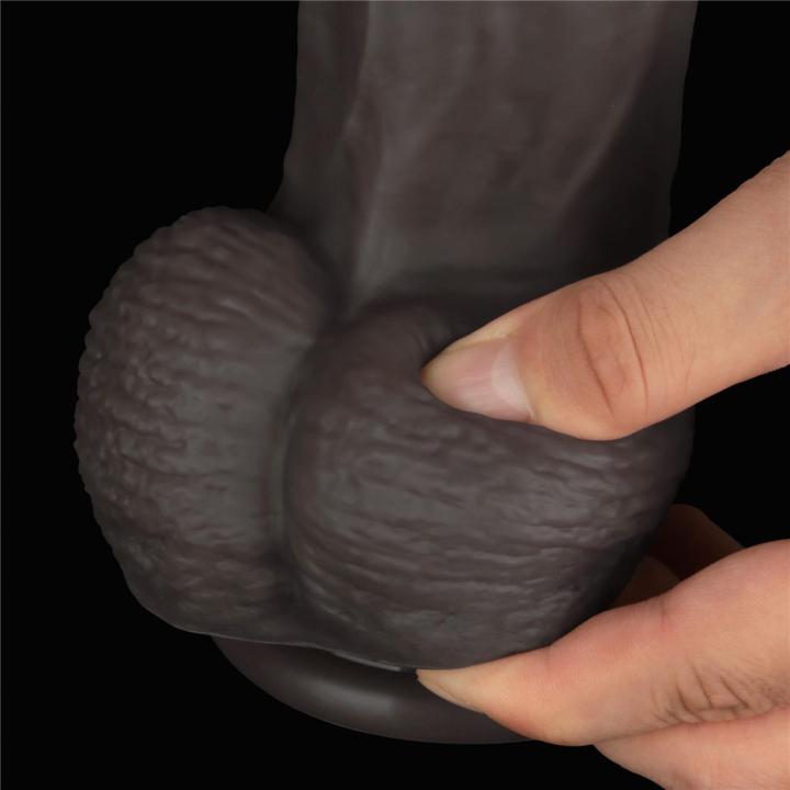 Realistyczne dildo XXL 36,8 cm z przyssawką i giętkim rdzeniem