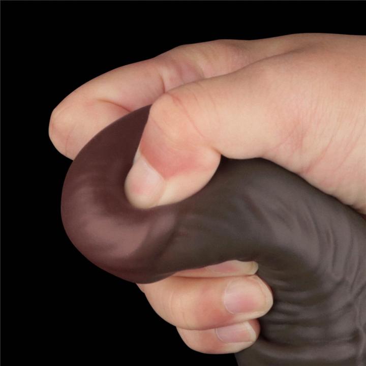 Realistyczne dildo XXL 40,6 cm giętkie z przyssawką
