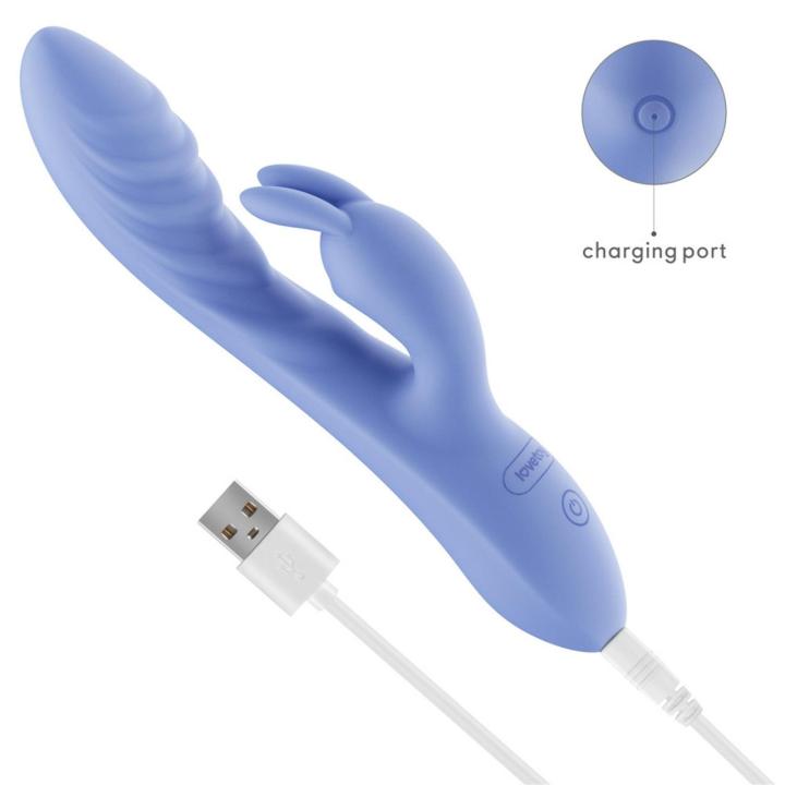Wibrator króliczek USB z podwójnym silnikiem i 10 trybami