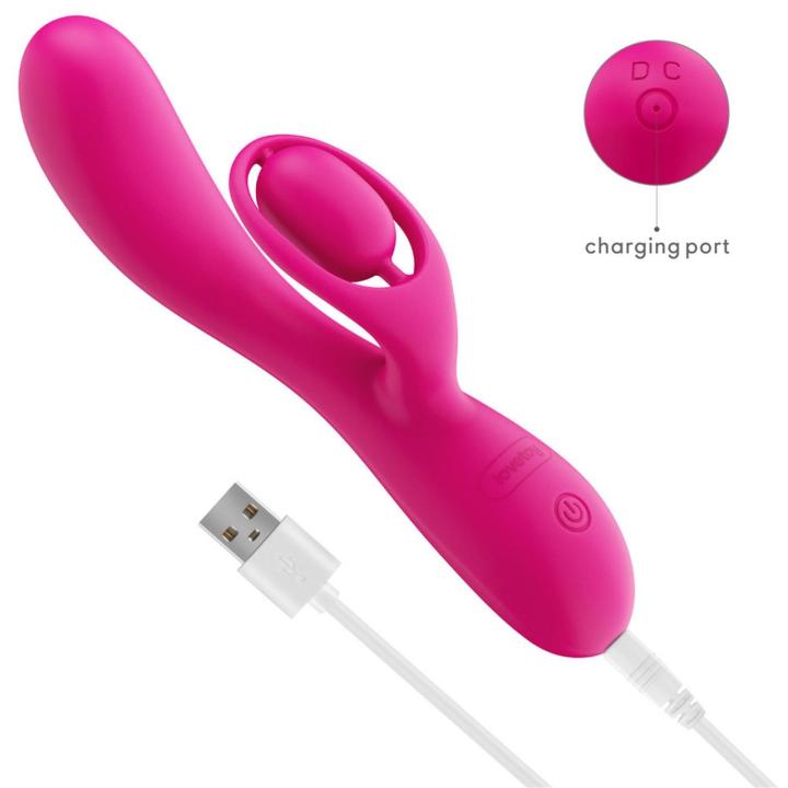 Wibrator króliczek ładowalny USB z podwójnym silnikiem
