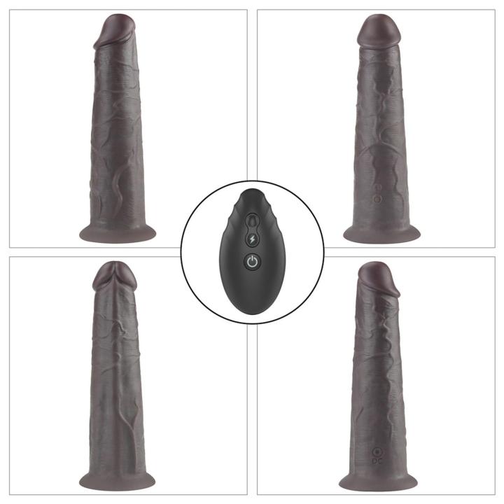 Realistyczne dildo rotujące 20 cm z pilotem | Wibracje, przyssawka, silikon