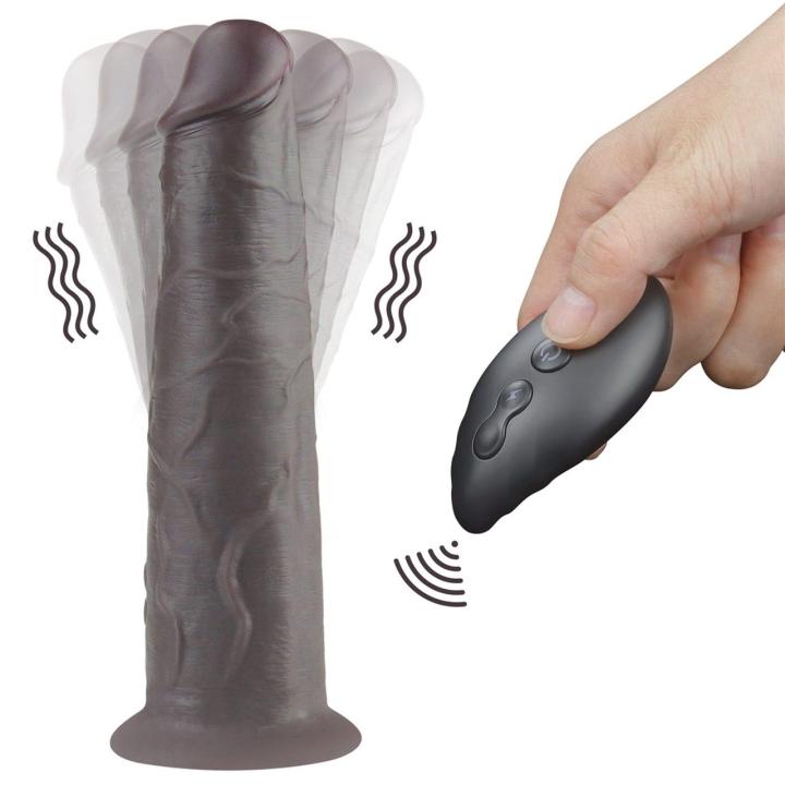 Realistyczne dildo rotujące 20 cm z pilotem | Wibracje, przyssawka, silikon