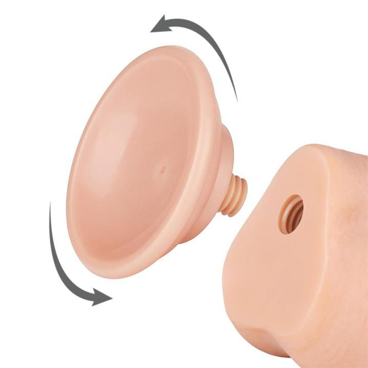 Realistyczne dildo 19,0 cm z przesuwającą się skórą i przyssawką TPE