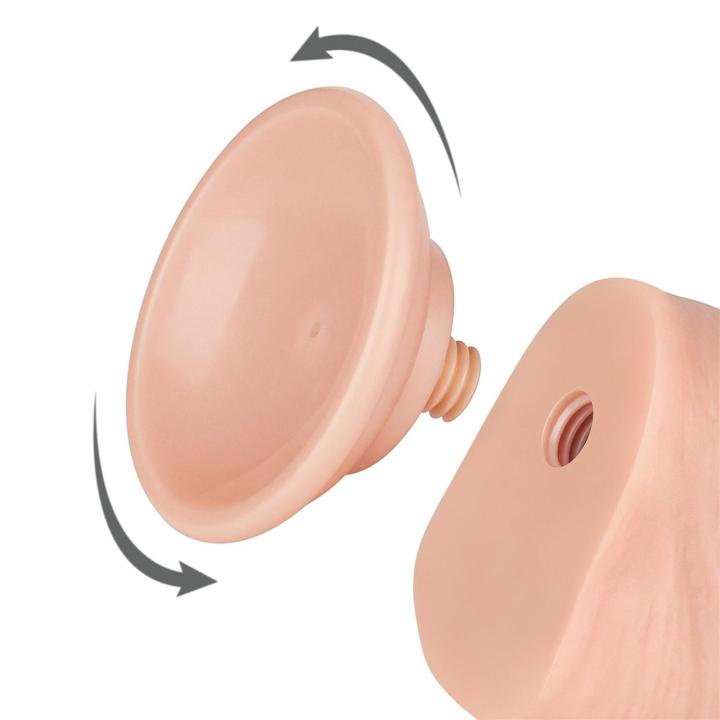 Realistyczne dildo 20 cm z przesuwającą się skórą i przyssawką