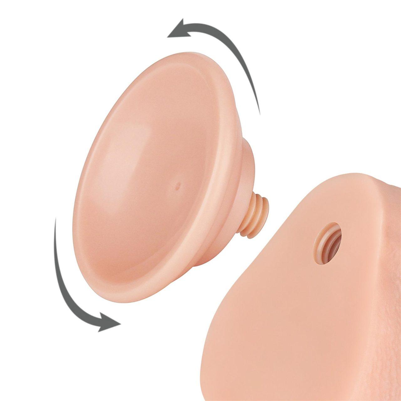 Realistyczne dildo z przesuwającą skórą i przyssawką 21,3 cm | Loris.pl