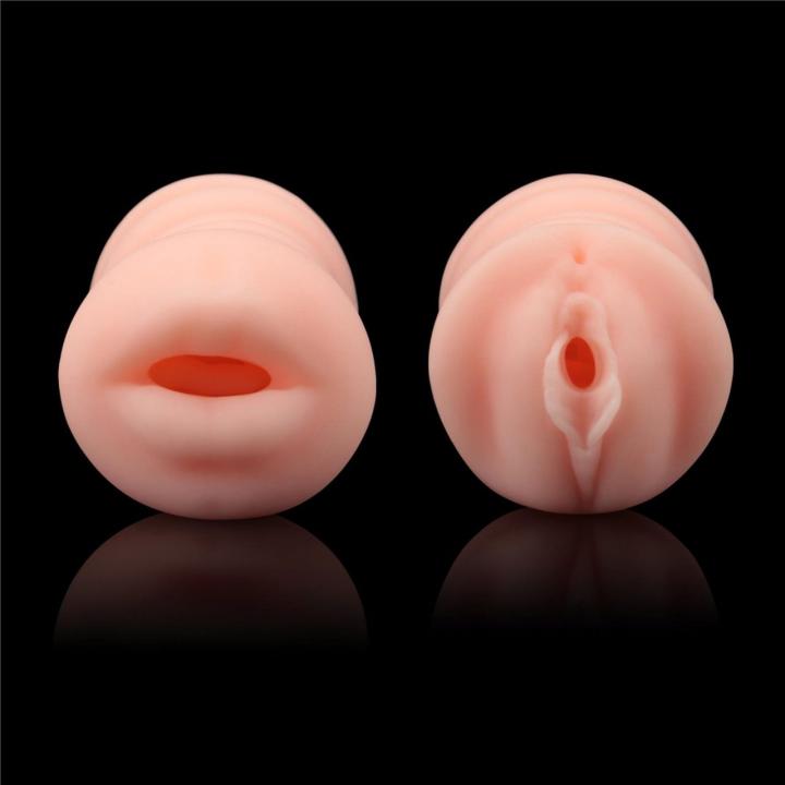 Dwustronny masturbator męski usta i pochwa 22,3 cm