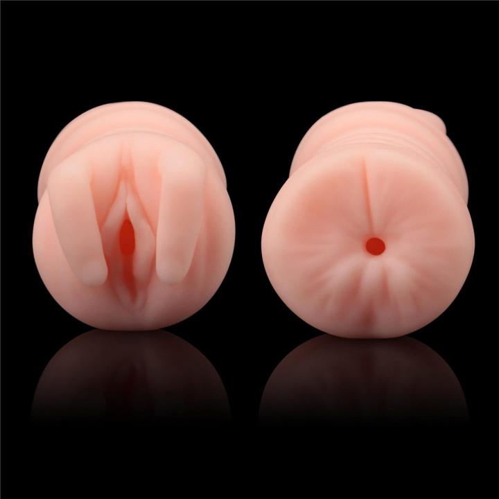 Dwustronny masturbator męski TPE pochwa i odbyt 22,3 cm