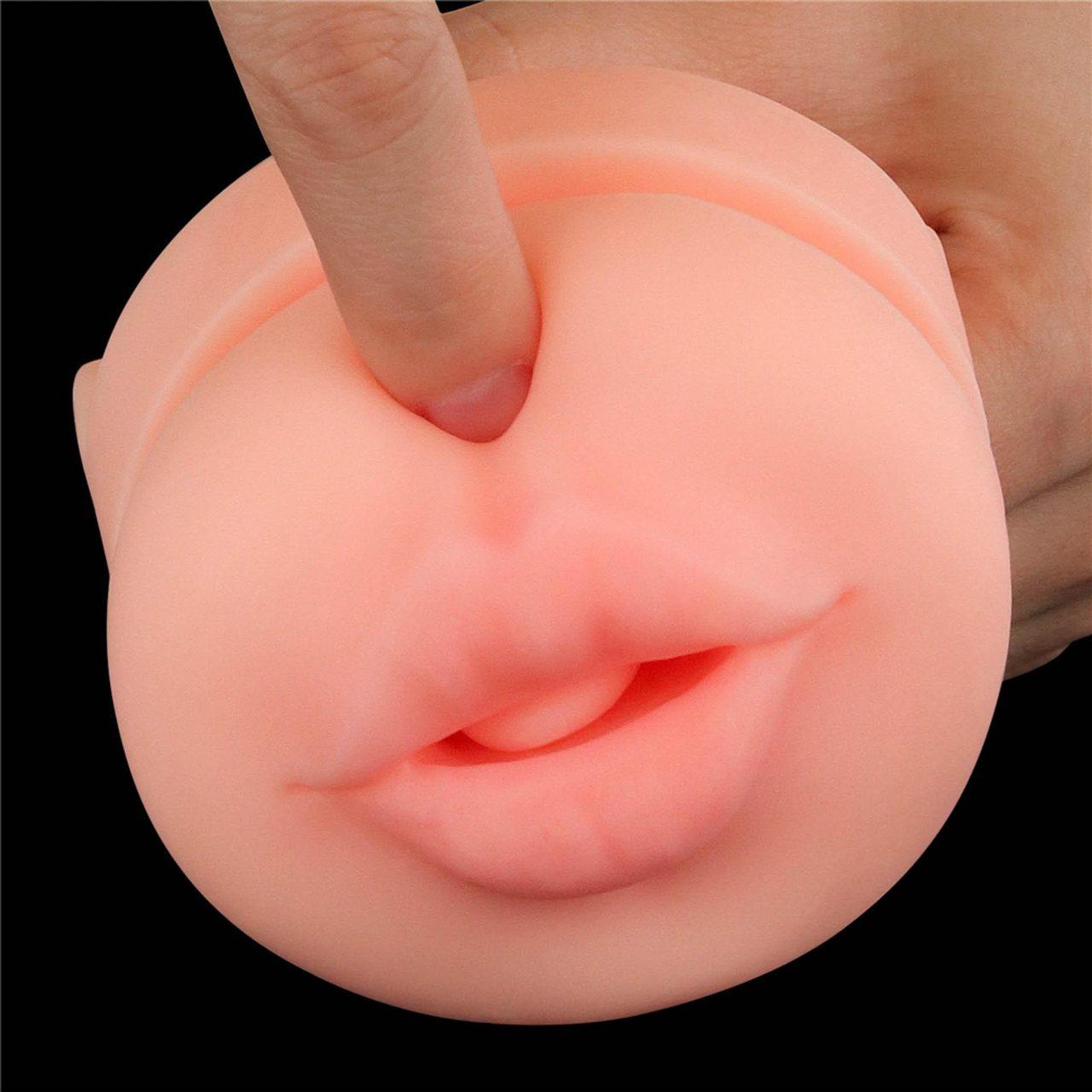 Masturbator TPE 19,6 cm z teksturowanym tunelem | Loris.pl