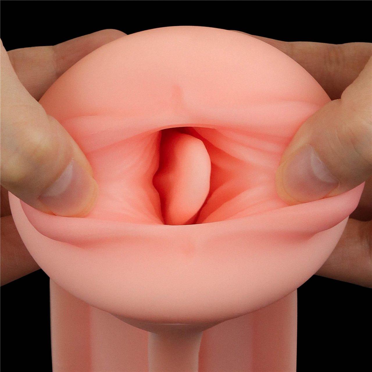 Masturbator TPE 19,6 cm z teksturowanym tunelem | Loris.pl