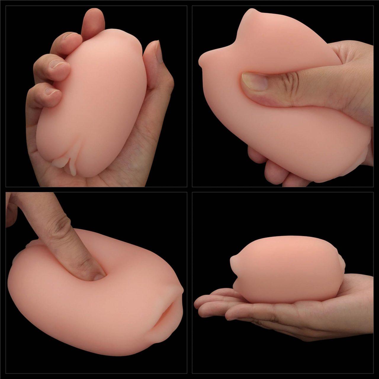 Dwustronny masturbator usta i pochwa z TPE – intensywna tekstura | Loris.pl