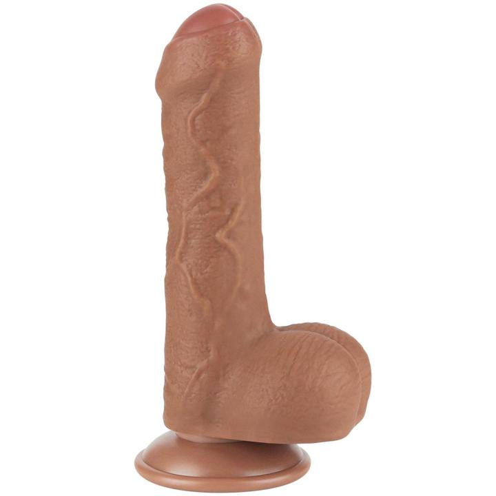Realistyczne dildo 17,8 cm dual layer z przyssawką