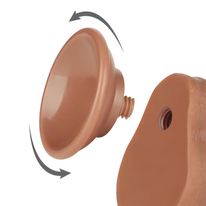Realistyczne dildo 17,8 cm dual layer z przyssawką