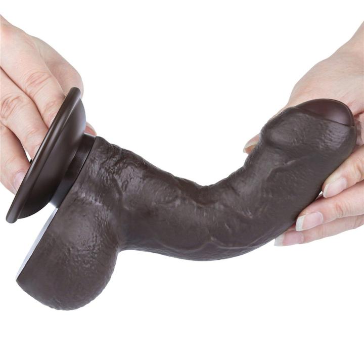 Realistyczne dildo 17,8 cm z przyssawką i podwójną gęstością