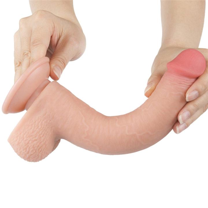 Realistyczne dildo z przyssawką 22,5 cm – dwuwarstwowe TPE