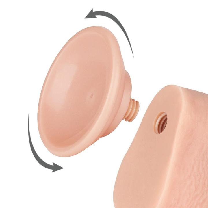 Realistyczne dildo z przyssawką 22,5 cm – dwuwarstwowe TPE