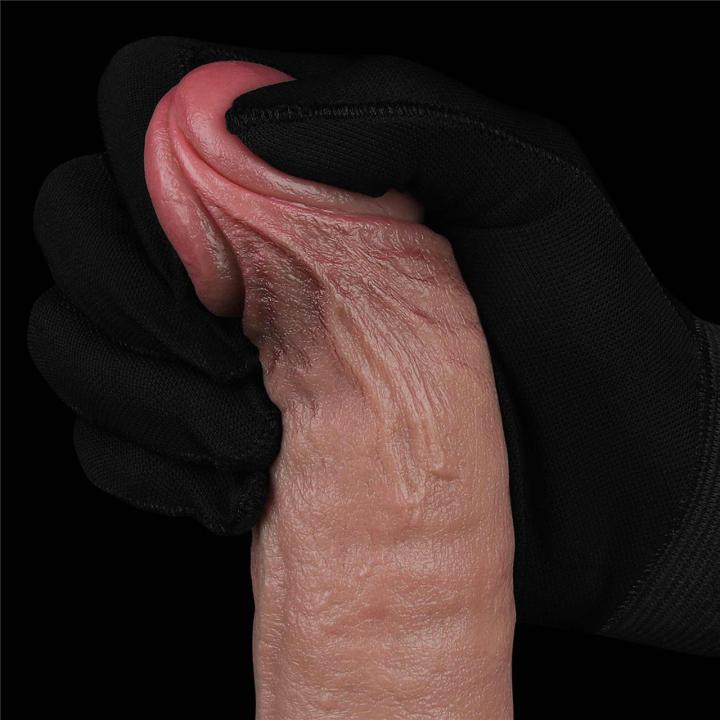 Realistyczne dildo wibrujące 24,1 cm USB – platynowy silikon, wodoodporne