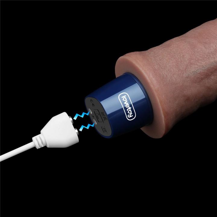 Realistyczne dildo wibrujące 24,1 cm USB – platynowy silikon, wodoodporne