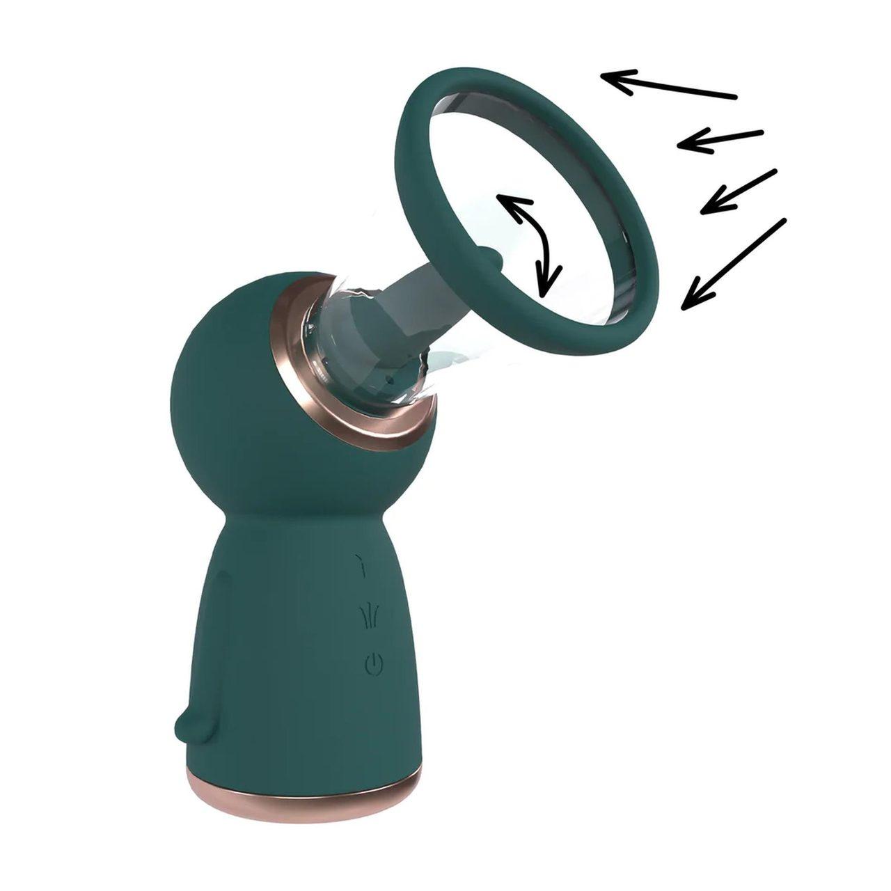 Pompka próżniowa na piersi i srom – akumulatorowa, silikonowe kubeczki | Loris.pl