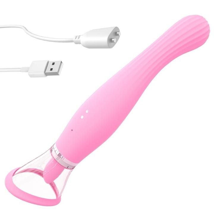 Wibrująca pompka do waginy USB z ssaniem i 6 trybami wibracji