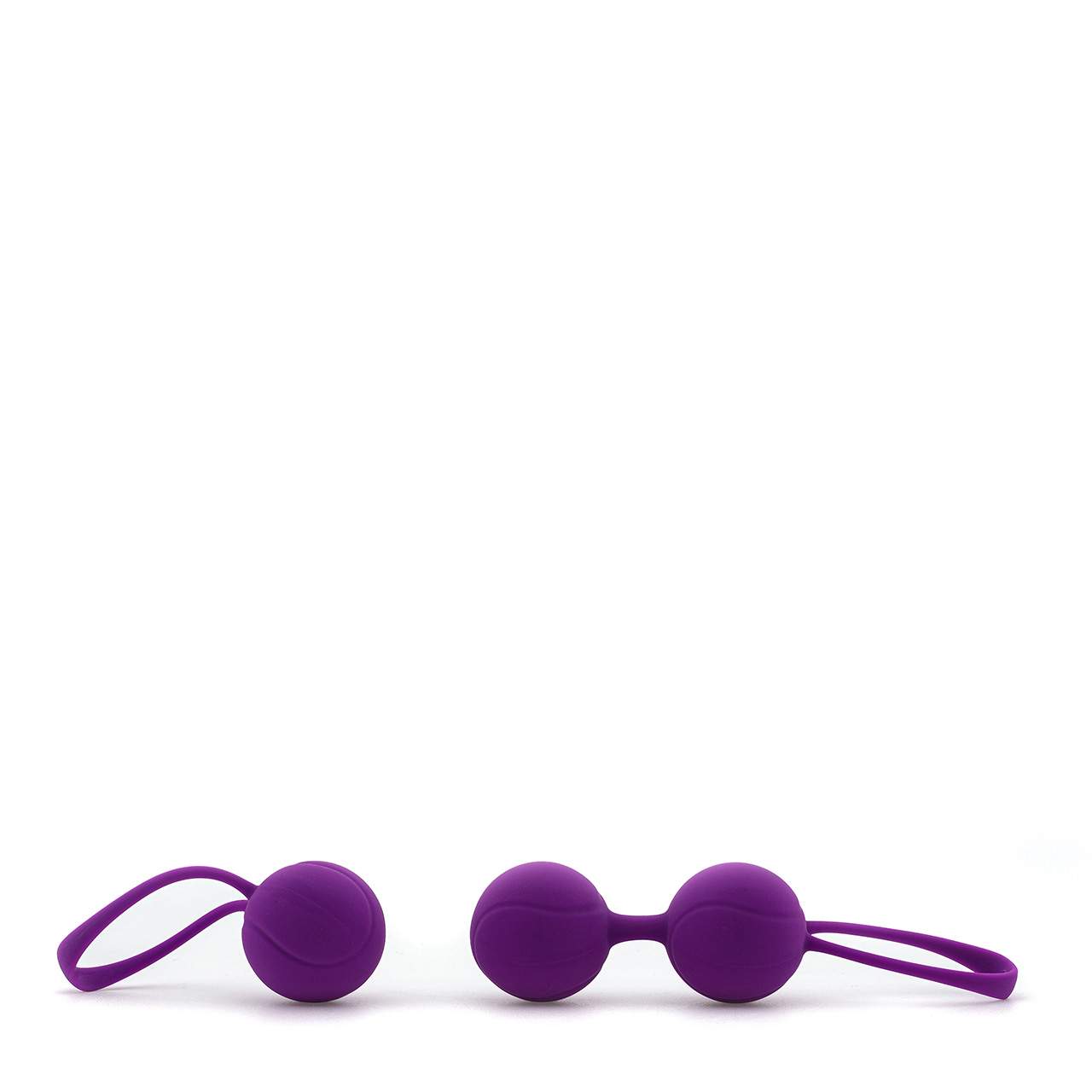 Zestaw fioletowych silikonowych kulek gejszy – 42 i 82 g