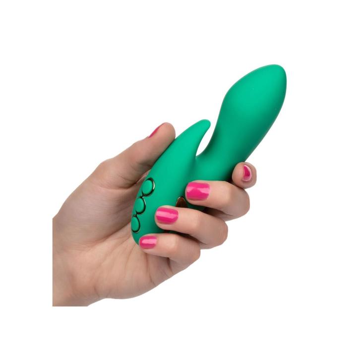 Zielony wibrator podróżny 10 trybów + power boost | Loris.pl