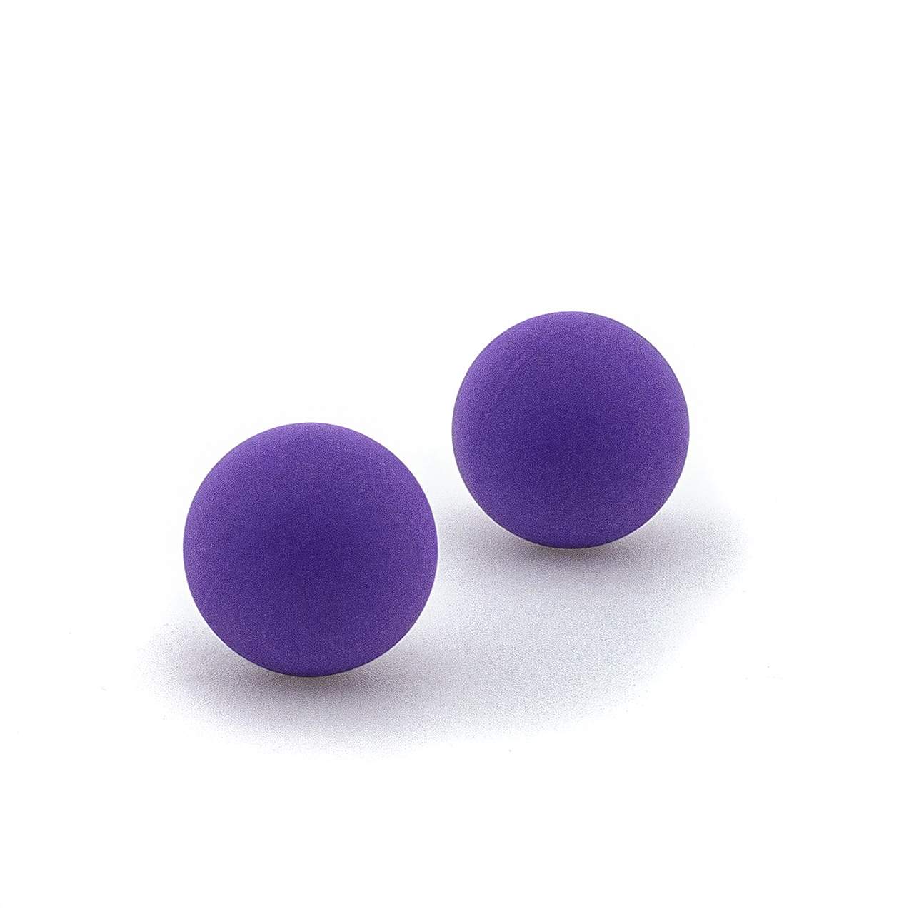 Dwie fioletowe silikonowe kulki gejszy – wodoodporne