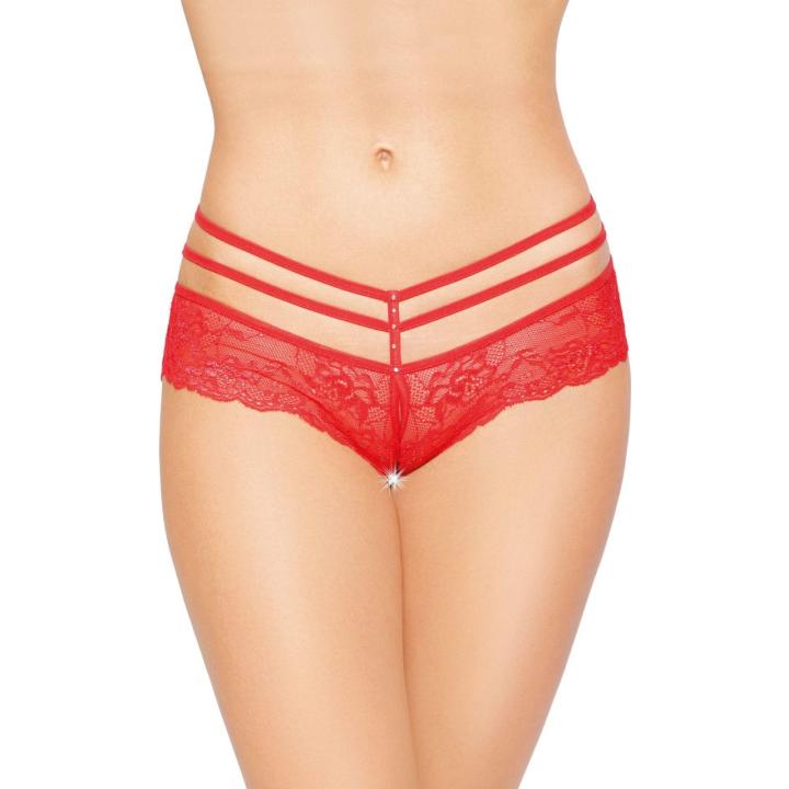 Czerwone stringi S/M – zmysłowe majtki damskie | Loris.pl