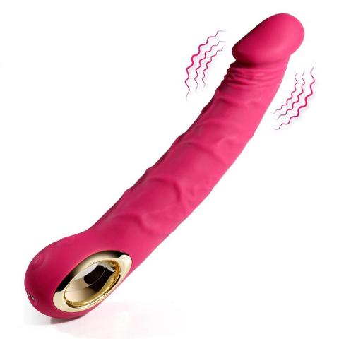 Różowy realistyczny wibrator 10 trybów | USB | Wodoodporny