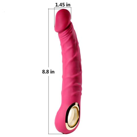 Różowy realistyczny wibrator 10 trybów | USB | Wodoodporny